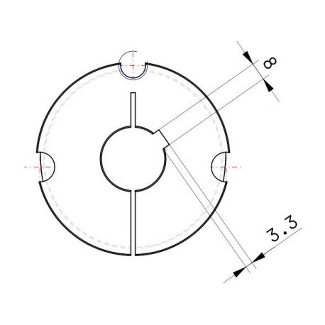 Moyeu amovible type 2517 - Ø Arbre 28mm
