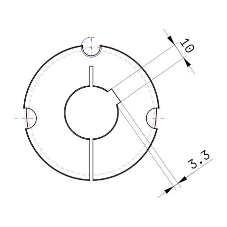 Moyeu amovible type 2517 - Ø Arbre 33mm