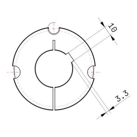Moyeu amovible type 2517 - Ø Arbre 38mm