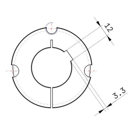 Moyeu amovible type 2517 - Ø Arbre 42mm