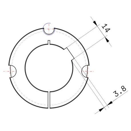 Moyeu amovible type 2517 - Ø Arbre 50mm
