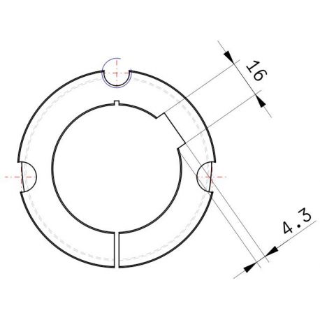 Moyeu amovible type 2517 - Ø Arbre 55mm