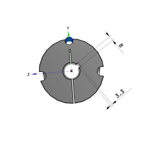 Moyeu amovible type 3020 - Ø Arbre 28mm