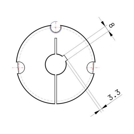 Moyeu amovible type 3020 - Ø Arbre 28mm