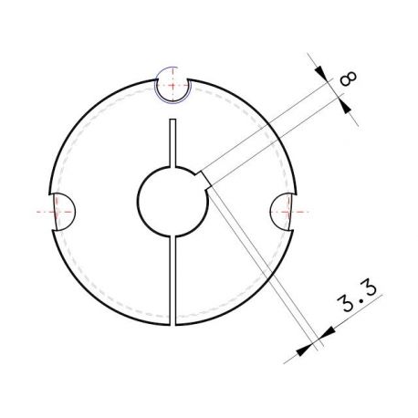 Moyeu amovible type 3020 - Ø Arbre 30mm