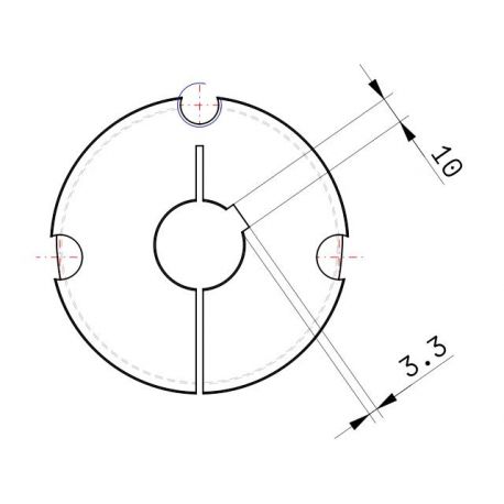 Moyeu amovible type 3020 - Ø Arbre 32mm