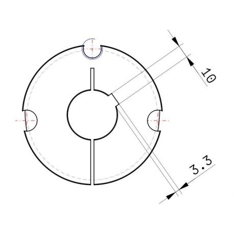 Moyeu amovible type 3020 - Ø Arbre 38mm