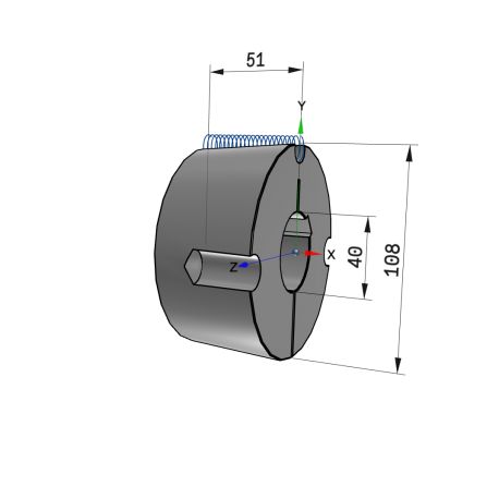 Moyeu amovible type 3020 - Ø Arbre 40mm