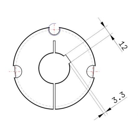 Moyeu amovible type 3020 - Ø Arbre 40mm