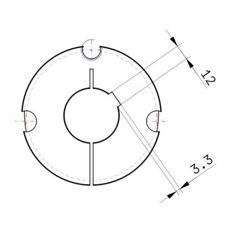 Moyeu amovible type 3020 - Ø Arbre 42mm