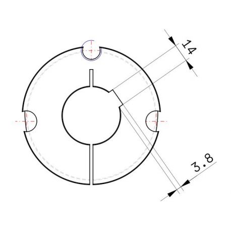 Moyeu amovible type 3020 - Ø Arbre 45mm