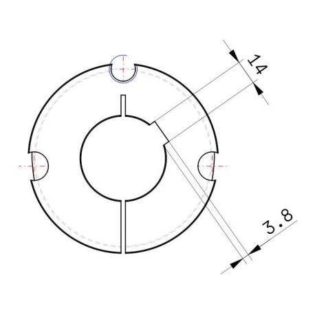 Moyeu amovible type 3020 - Ø Arbre 48mm