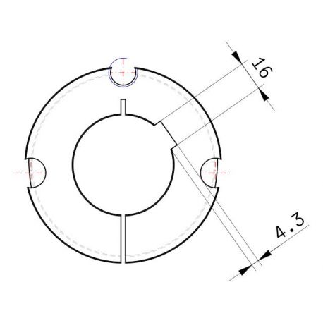 Moyeu amovible type 3020 - Ø Arbre 55mm