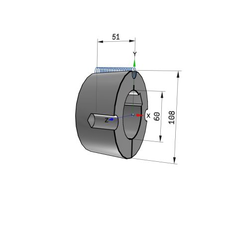 Moyeu amovible type 3020 - Ø Arbre 60mm