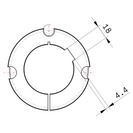 Moyeu amovible type 3020 - Ø Arbre 65mm
