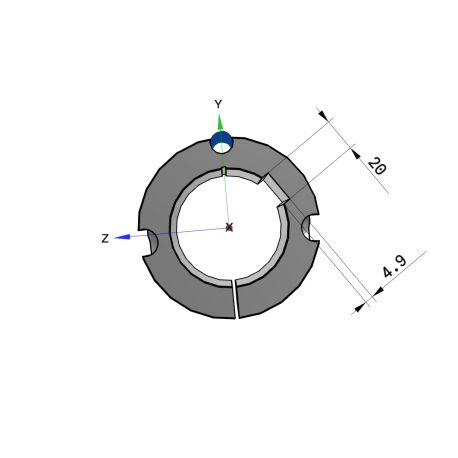 Moyeu amovible type 3020 - Ø Arbre 70mm