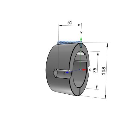 Moyeu amovible type 3020 - Ø Arbre 75mm