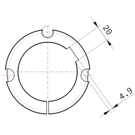 Moyeu amovible type 3020 - Ø Arbre 75mm