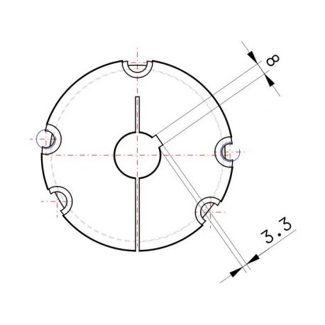 Moyeu amovible type 3535 - Ø Arbre 30mm