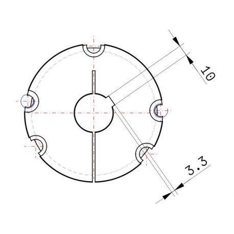 Moyeu amovible type 3535 - Ø Arbre 35mm