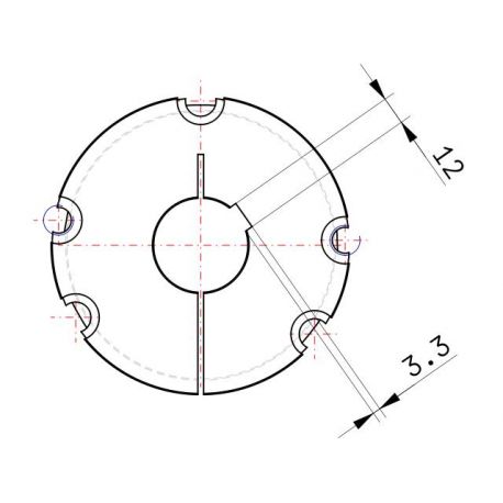 Moyeu amovible type 3535 - Ø Arbre 40mm