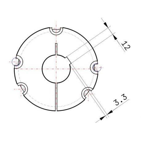 Moyeu amovible type 3535 - Ø Arbre 42mm