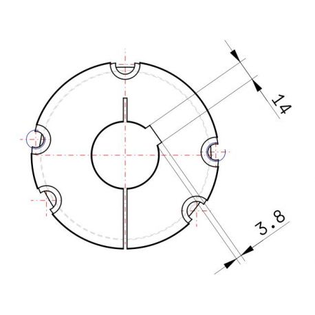 Moyeu amovible type 3535 - Ø Arbre 45mm
