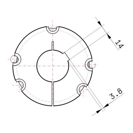 Moyeu amovible type 3535 - Ø Arbre 50mm
