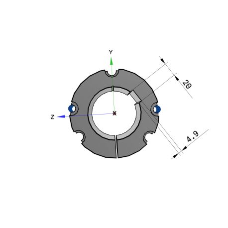 Moyeu amovible type 3535 - Ø Arbre 75mm