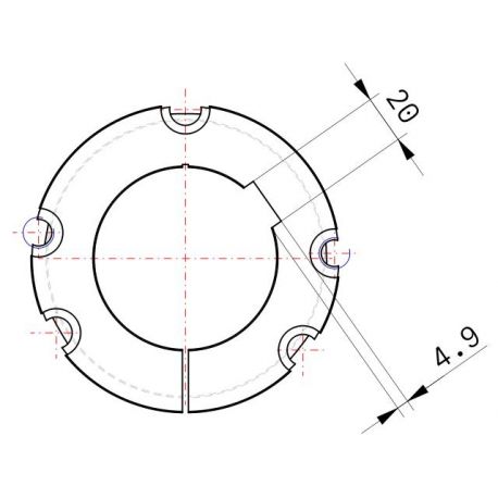 Moyeu amovible type 3535 - Ø Arbre 75mm