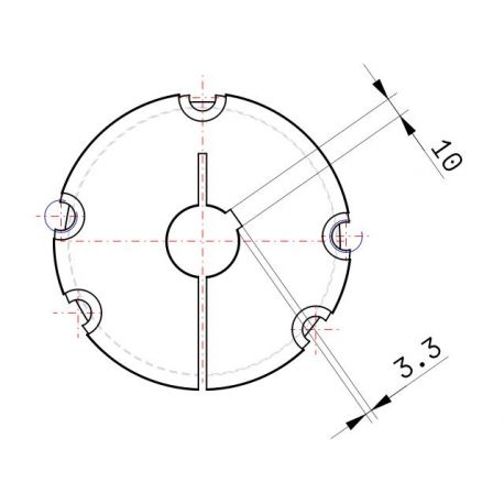 Moyeu amovible type 4040 - Ø Arbre 35mm