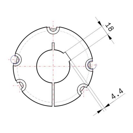 Moyeu amovible type 4040 - Ø Arbre 60mm