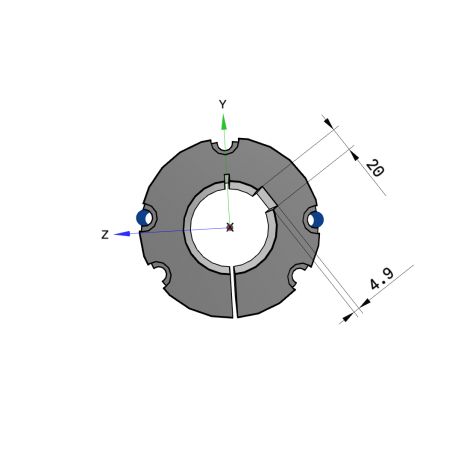 Moyeu amovible type 4040 - Ø Arbre 75mm