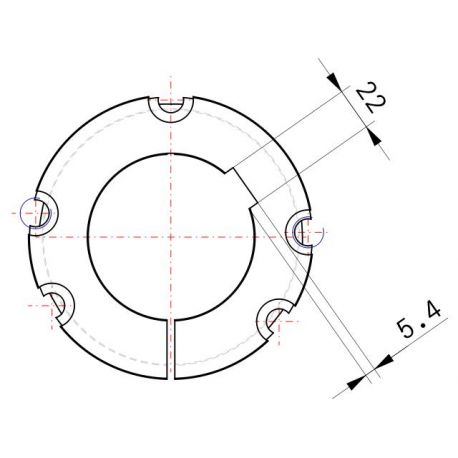 Moyeu amovible type 4040 - Ø Arbre 85mm
