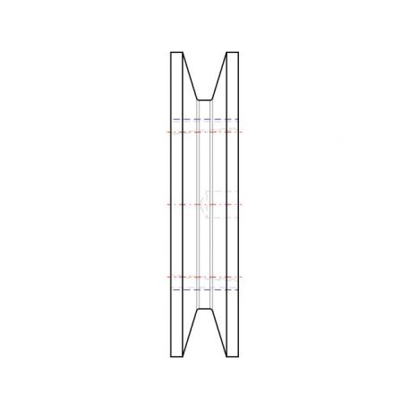 Poulie trapézoïdale SPB / B - 1 gorge - Ø106 mm - Moyeu amovible 1610 - Fonte