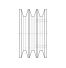 Poulie trapézoïdale SPB / B - 3 gorges - Ø106 mm - Moyeu amovible 1610 - Fonte