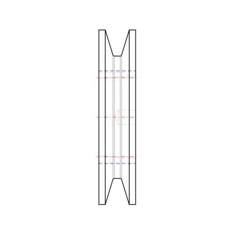 Poulie trapézoïdale SPB / B - 1 gorge - Ø112 mm - Moyeu amovible 1610 - Fonte