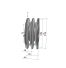 Poulie trapézoïdale SPB / B - 2 gorges - Ø112 mm - Moyeu amovible 1610 - Fonte