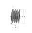 Poulie trapézoïdale SPB / B - 3 gorges - Ø112 mm - Moyeu amovible 1610 - Fonte