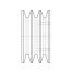 Poulie trapézoïdale SPB / B - 3 gorges - Ø112 mm - Moyeu amovible 1610 - Fonte