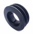Poulie trapézoïdale SPB / B - 2 gorges - Ø118 mm - Moyeu amovible 1610 - Fonte