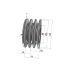 Poulie trapézoïdale SPB / B - 3 gorges - Ø118 mm - Moyeu amovible 1610 - Fonte