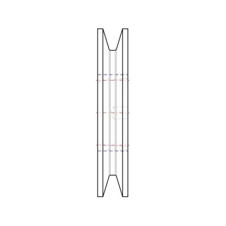 Poulie trapézoïdale SPB / B - 1 gorge - Ø132 mm - Moyeu amovible 1610 - Fonte