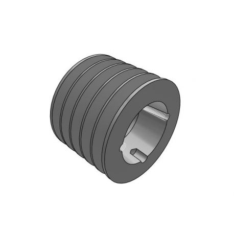 Poulie trapézoïdale SPB / B - 5 gorges - Ø132 mm - Moyeu amovible 2517 - Fonte