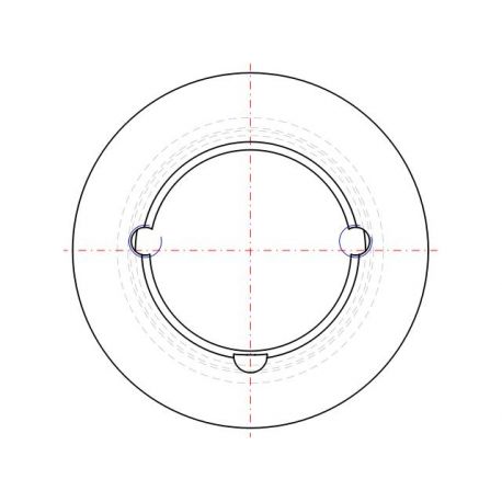 Poulie trapézoïdale SPB / B - 5 gorges - Ø132 mm - Moyeu amovible 2517 - Fonte