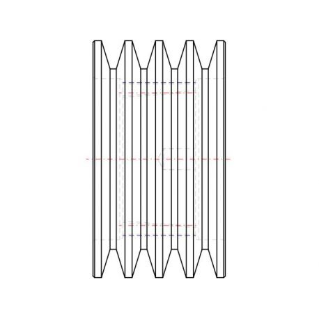 Poulie trapézoïdale SPB / B - 4 gorges - Ø140 mm - Moyeu amovible 2517 - Fonte