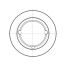 Poulie trapézoïdale SPB / B - 4 gorges - Ø140 mm - Moyeu amovible 2517 - Fonte