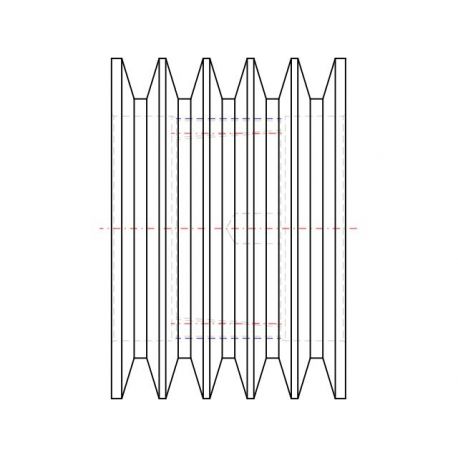 Poulie trapézoïdale SPB / B - 5 gorges - Ø140 mm - Moyeu amovible 2517 - Fonte