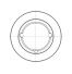 Poulie trapézoïdale SPB / B - 6 gorges - Ø140 mm - Moyeu amovible 2517 - Fonte