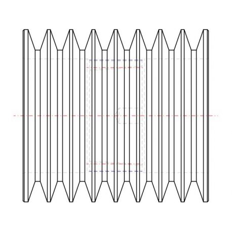Poulie trapézoïdale SPB / B - 8 gorges - Ø140 mm - Moyeu amovible 2517 - Fonte